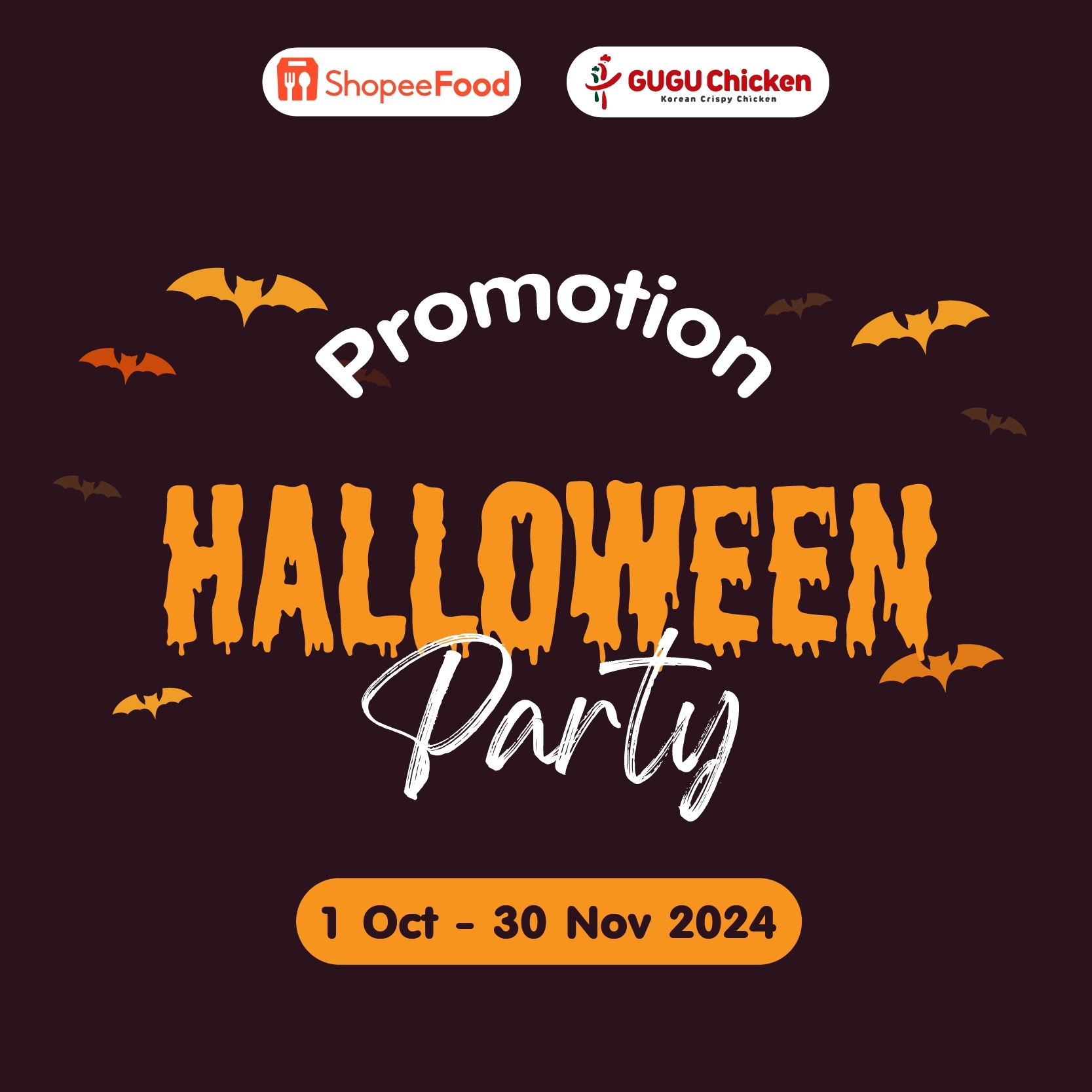 Even though the ghost is deceiving you, this promotion is real!! Wake up the deliciousness of the Halloween festival with the HALLOWEEN PARTY promotion 👻✨